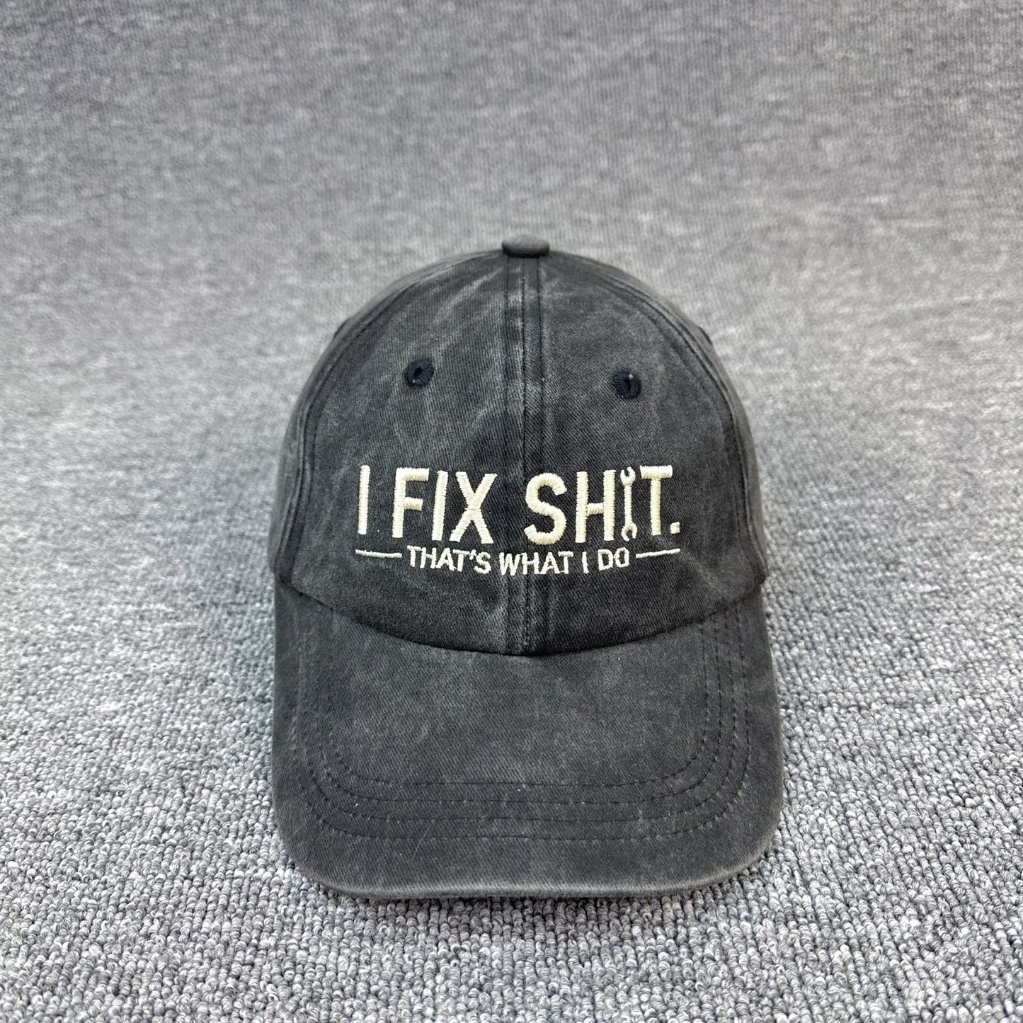 Casquette de Routier en Maille avec Broderie « I Fix Shit » – Chapeau de Soleil Respirant pour l'Extérieur🧢☀️