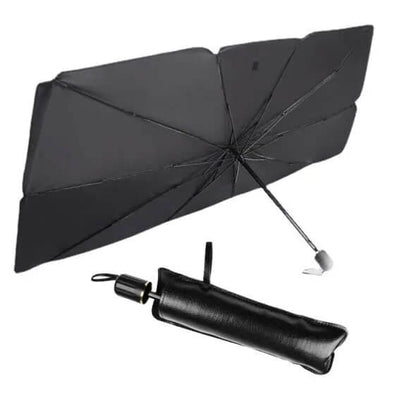 Foldable car sunshade that blocks heat and UV radiation