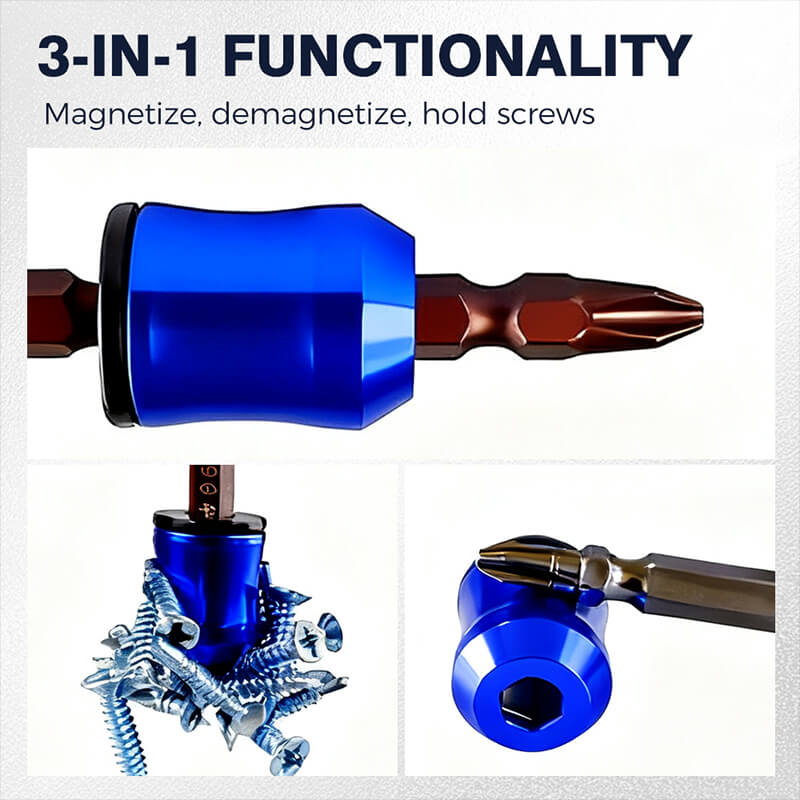 Bague magnétique puissante pour vis, support magnétique universel pour embouts 1/4 pouce (6,35 mm)