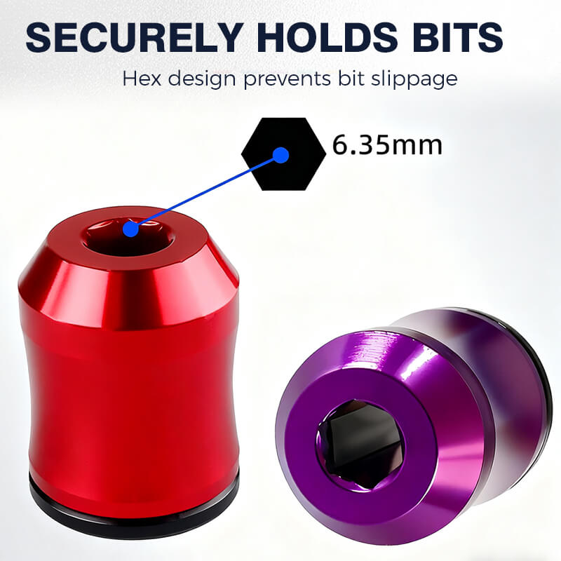 Bague magnétique puissante pour vis, support magnétique universel pour embouts 1/4 pouce (6,35 mm)