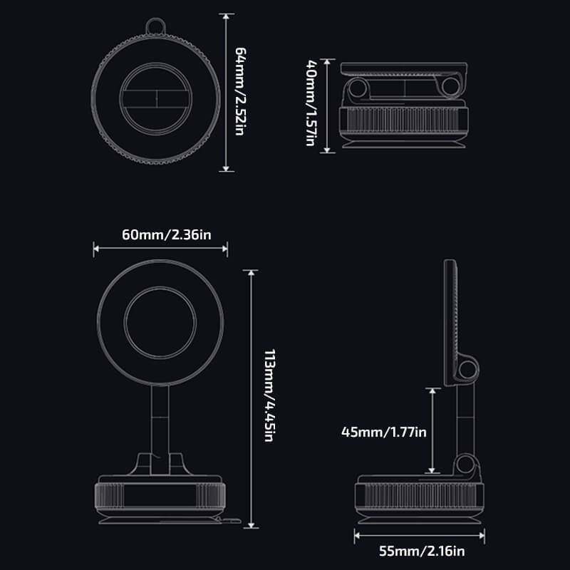 Vacuum Magnetic Suction Car Phone Holder