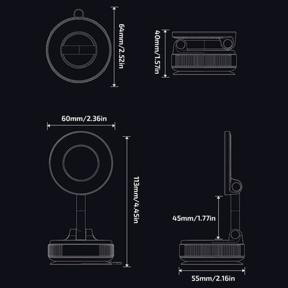 Vacuum Magnetic Suction Car Phone Holder
