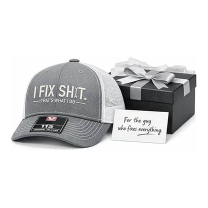 Casquette de Routier en Maille avec Broderie « I Fix Shit » – Chapeau de Soleil Respirant pour l'Extérieur🧢☀️