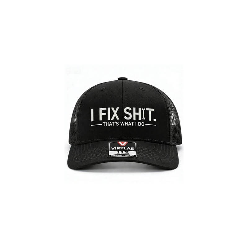 Casquette de Routier en Maille avec Broderie « I Fix Shit » – Chapeau de Soleil Respirant pour l'Extérieur🧢☀️