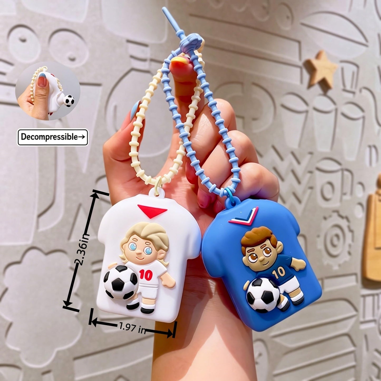 Pop-up squeeze toy keychain