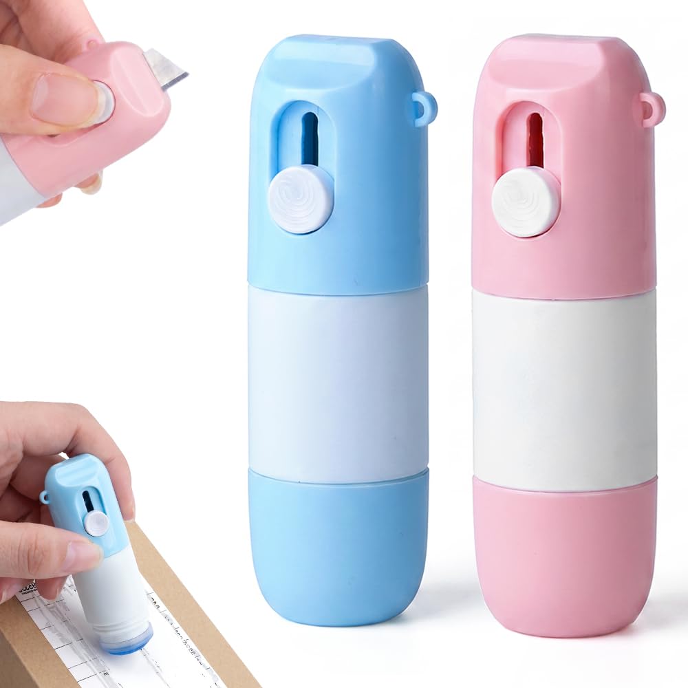 2-in-1 Thermal Paper Privacy Pen with Portable Box Cutter, Express Label Redacting Pen, All-in-One Unboxing & Privacy Protection Tool