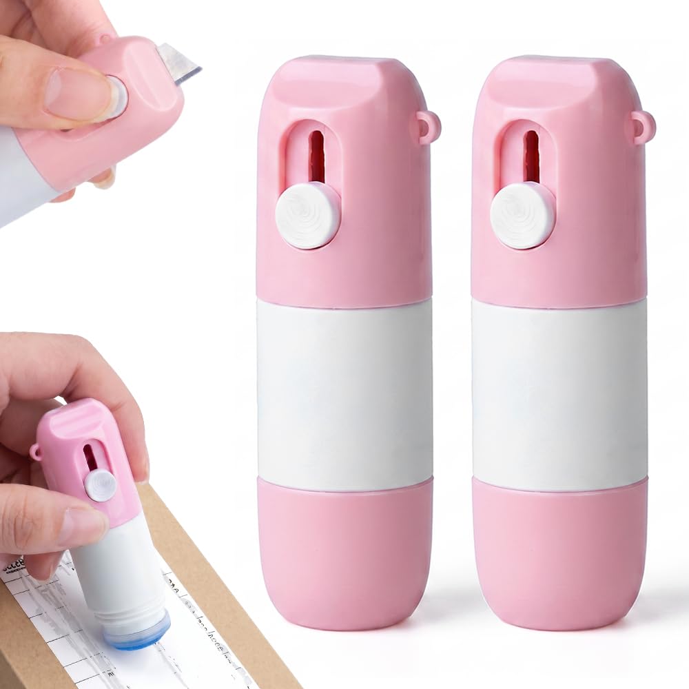 2-in-1 Thermal Paper Privacy Pen with Portable Box Cutter, Express Label Redacting Pen, All-in-One Unboxing & Privacy Protection Tool