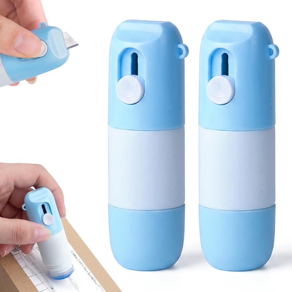 2-in-1 Thermal Paper Privacy Pen with Portable Box Cutter, Express Label Redacting Pen, All-in-One Unboxing & Privacy Protection Tool