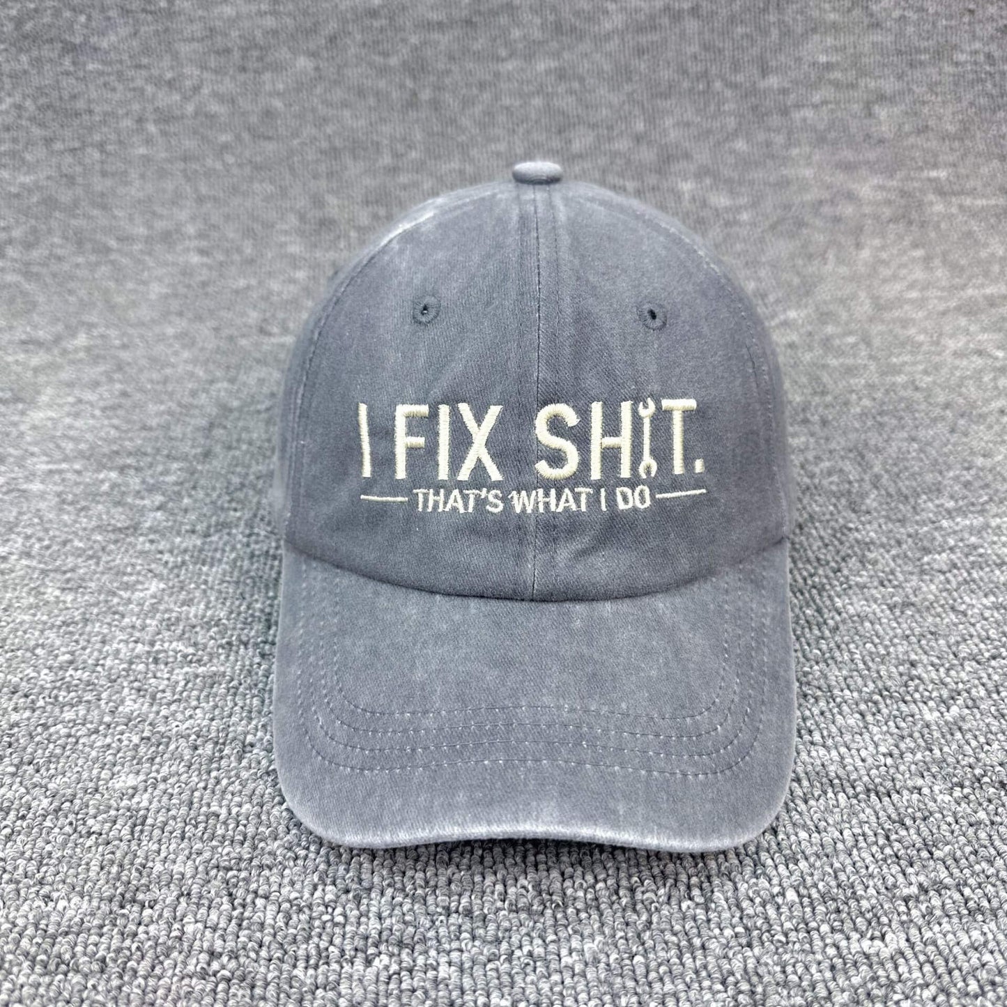 Casquette de Routier en Maille avec Broderie « I Fix Shit » – Chapeau de Soleil Respirant pour l'Extérieur🧢☀️