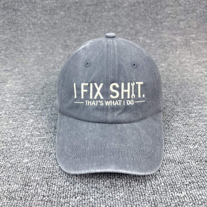 Casquette de Routier en Maille avec Broderie « I Fix Shit » – Chapeau de Soleil Respirant pour l'Extérieur🧢☀️