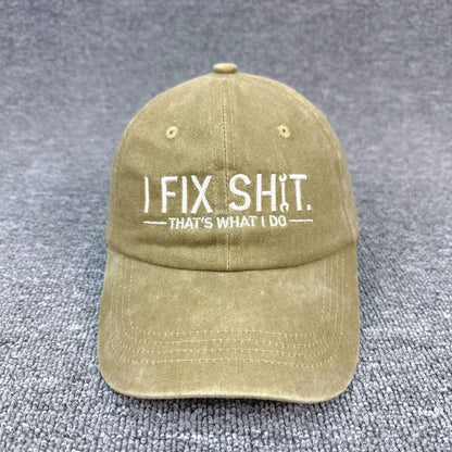 Casquette de Routier en Maille avec Broderie « I Fix Shit » – Chapeau de Soleil Respirant pour l'Extérieur🧢☀️