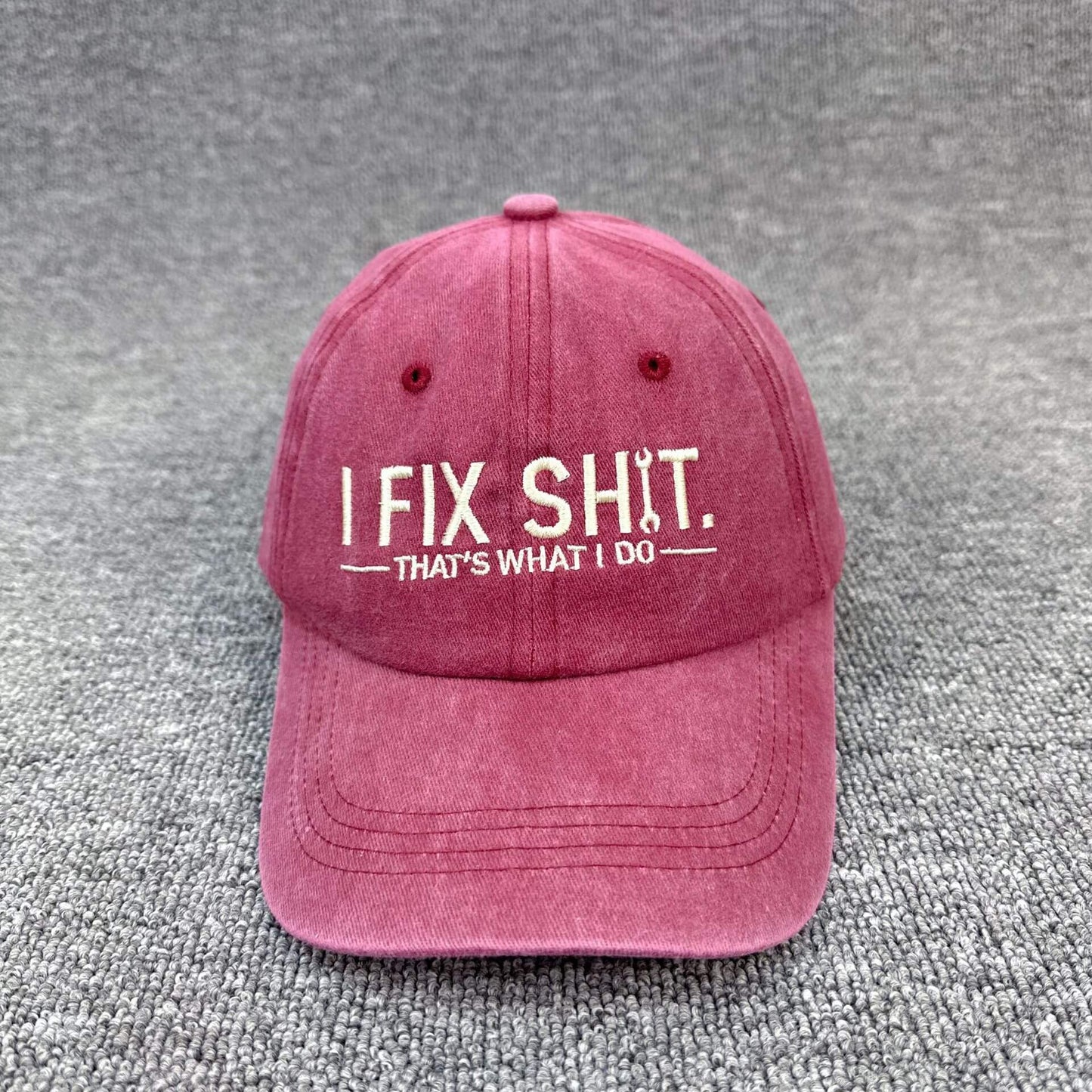 Casquette de Routier en Maille avec Broderie « I Fix Shit » – Chapeau de Soleil Respirant pour l'Extérieur🧢☀️
