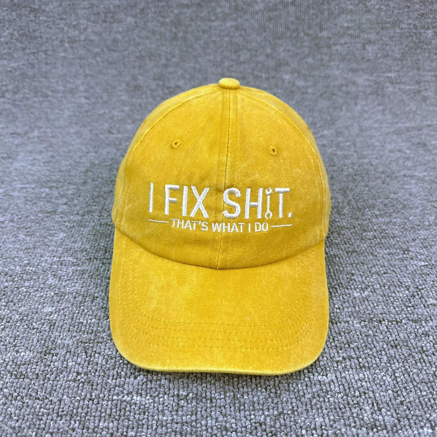 Casquette de Routier en Maille avec Broderie « I Fix Shit » – Chapeau de Soleil Respirant pour l'Extérieur🧢☀️