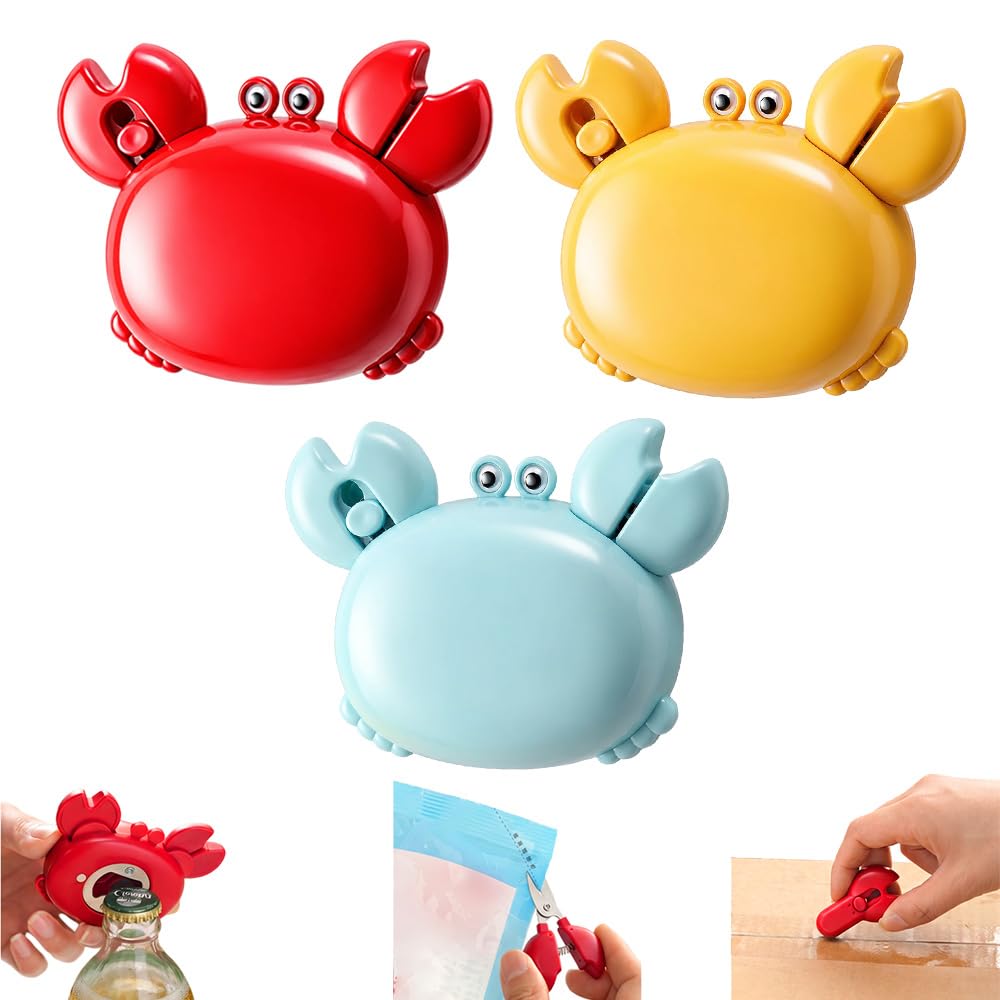 Crab‑Shaped 4‑in‑1 Multifunctional Bottle Opener